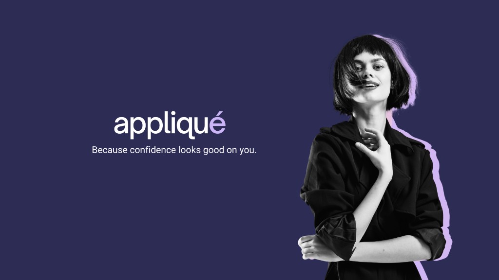 Appliqué brand cover with tagline and portrait for the first prototype case study